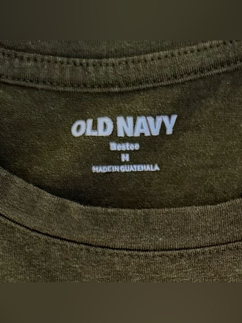 Old Navy Bestee Tee Bundle 3 Pack Red Olive Green Navy Stripe Tops Size Medium - Picture 7 of 10